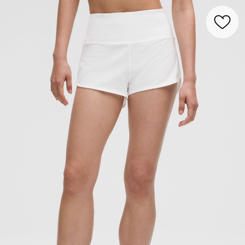 Lululemon White Athletic Shorts